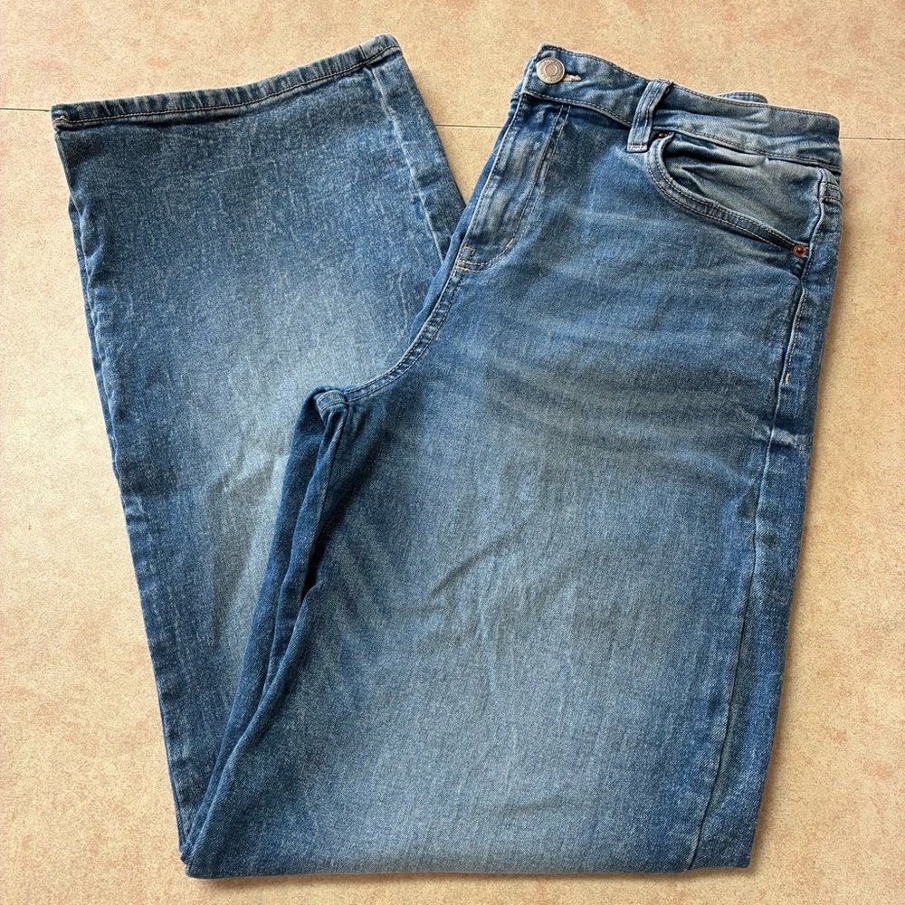 Refuge Denim High Rise Wide Leg Relaxed Fit Denim Jeans Size 7